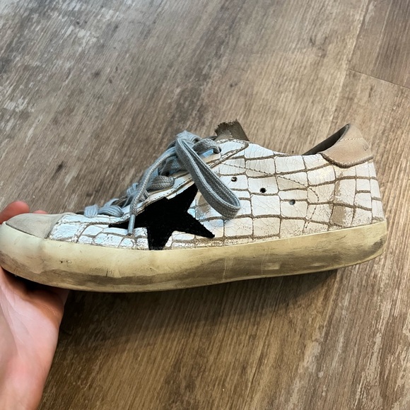 Golden Goose White Croc Superstar Sneakers (DISCONTINUED DESIGN!) - Picture 11 of 15
